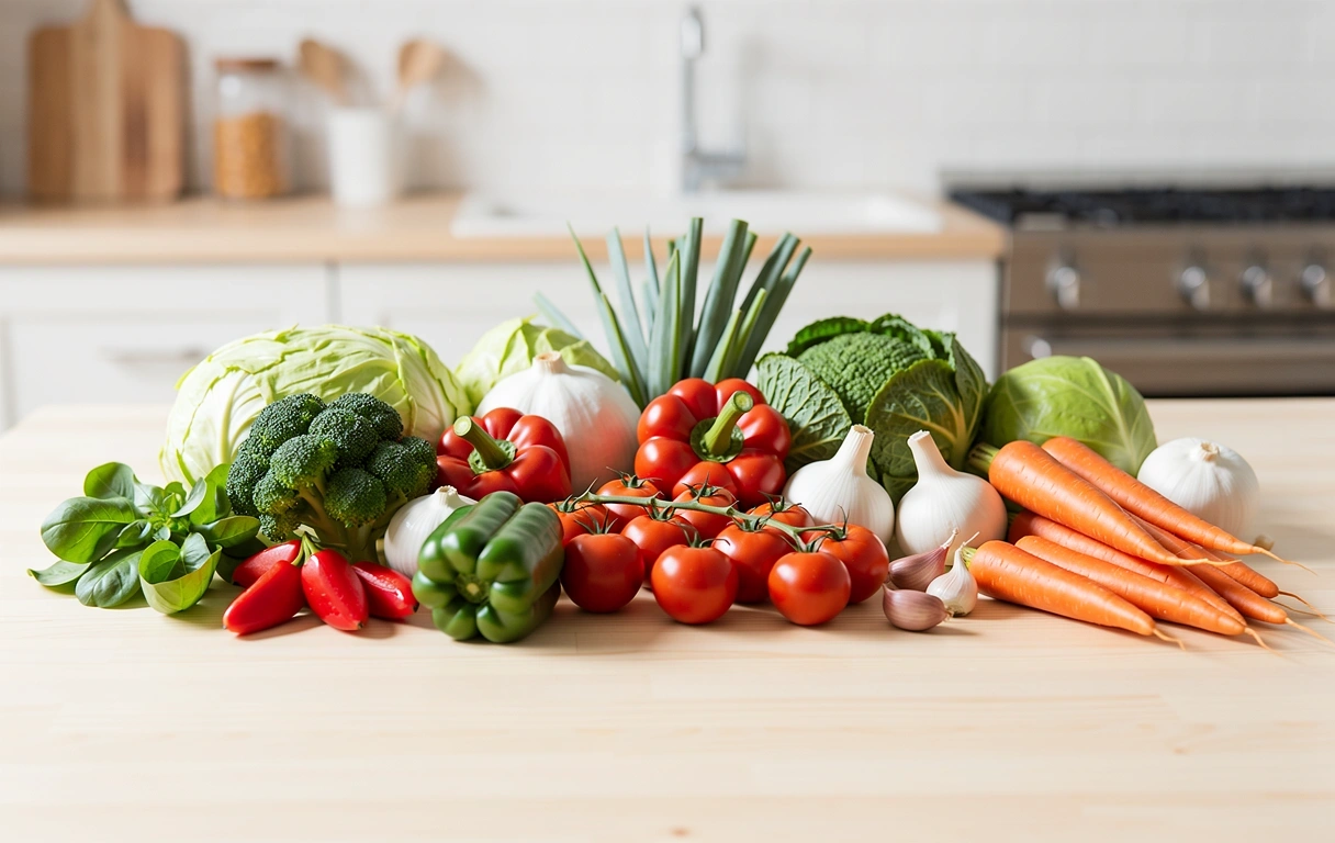 Frische Zutaten für gesunde Ernährung